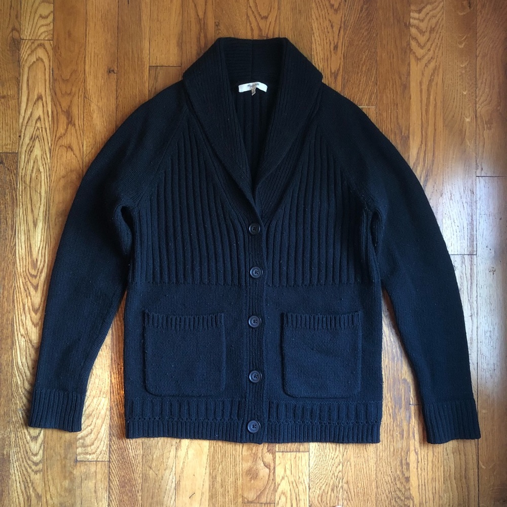 Madewell Shawl Collar Ribbed Cardigan